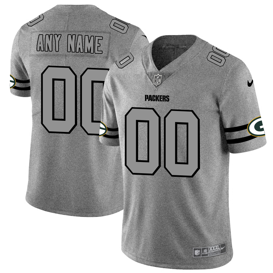 Nike Packers Customized 2019 Gray Gridiron Gray Vapor Untouchable Limited Jersey