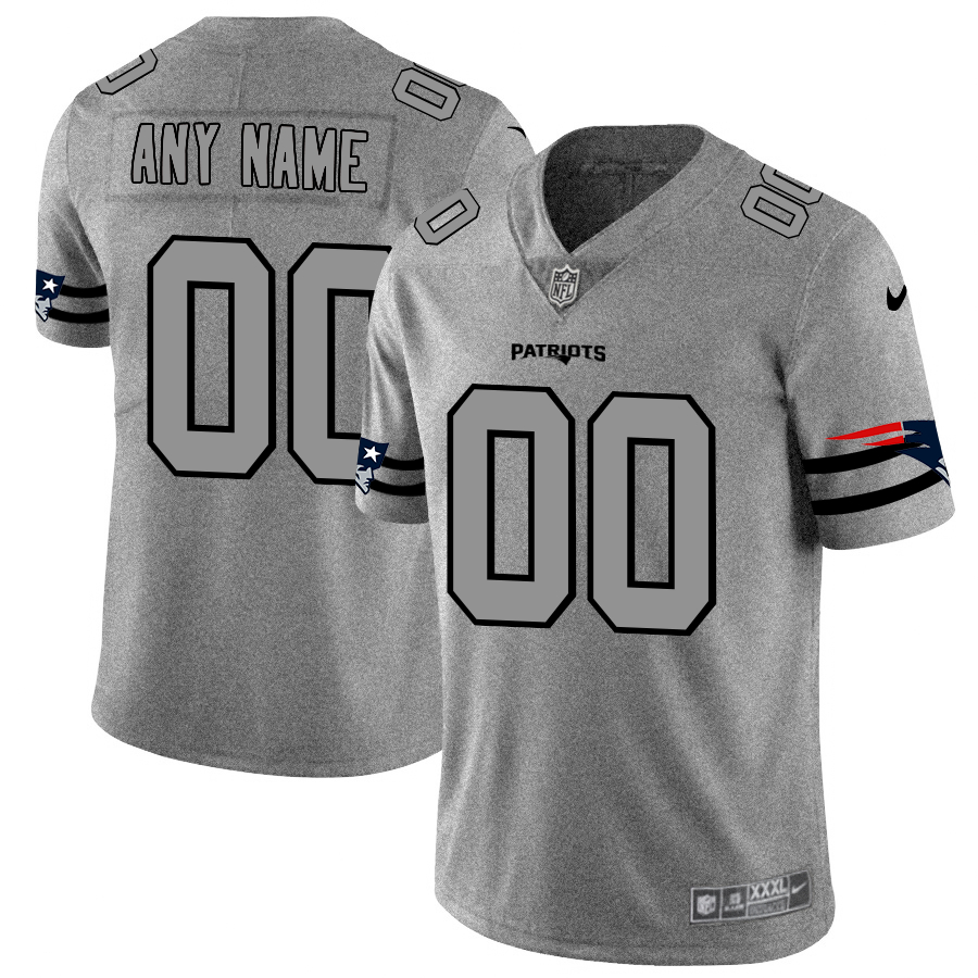 Nike Patriots Customized 2019 Gray Gridiron Gray Vapor Untouchable Limited Jersey