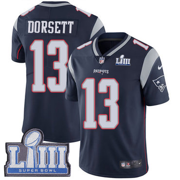 Youth New England Patriots #13 Phillip Dorsett Navy Blue Nike NFL Home Vapor Untouchable Super Bowl LIII Bound Limited Jersey