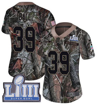 #39 Limited Montee Ball Camo Nike NFL Women's Jersey New England Patriots Rush Realtree Super Bowl LIII Bound