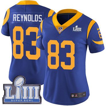 Women's Los Angeles Rams #83 Josh Reynolds Royal Blue Nike NFL Alternate Vapor Untouchable Super Bowl LIII Bound Limited Jersey