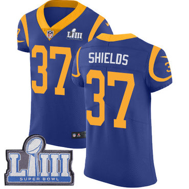 Men's Los Angeles Rams #37 Sam Shields Royal Blue Nike NFL Alternate Vapor Untouchable Super Bowl LIII Bound Elite Jersey