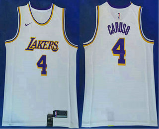 Men's Los Angeles Lakers #4 Alex Caruso 2019 White Nike Swingman Stitched NBA Jersey