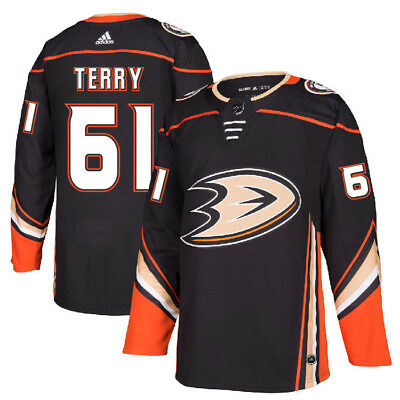 Men's Anaheim Ducks #61 Troy Terry Black 2017-2018 Hockey Stitched NHL Jersey