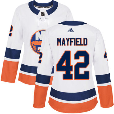 Women's New York Islanders #42 Scott Mayfield Reebok White Away Authentic NHL Jersey