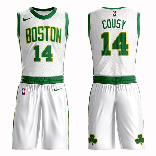 Boston Celtics #14 Bob Cousy White Nike NBA Men's City Edition Suit Authentic Jersey