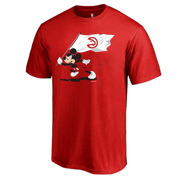 Men's Atlanta Hawks Fanatics Branded Red Disney Fly Your Flag T-Shirt