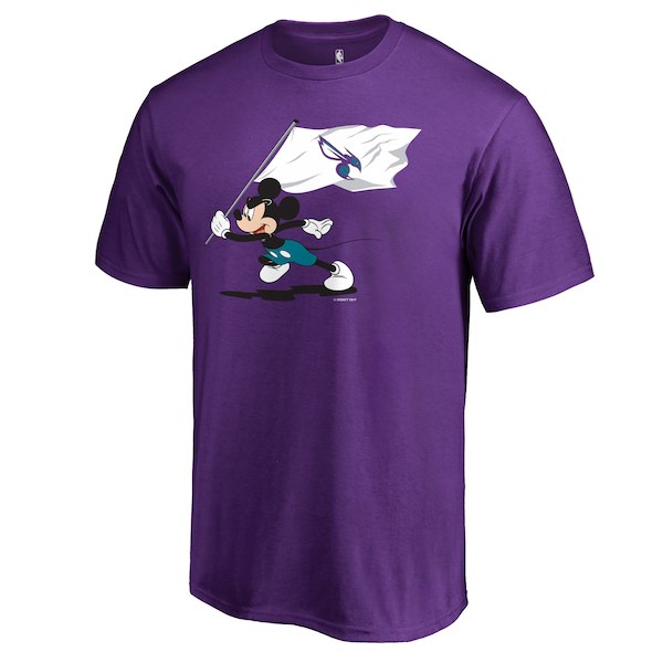 Men's Charlotte Hornets Fanatics Branded Purple Disney Fly Your Flag T-Shirt