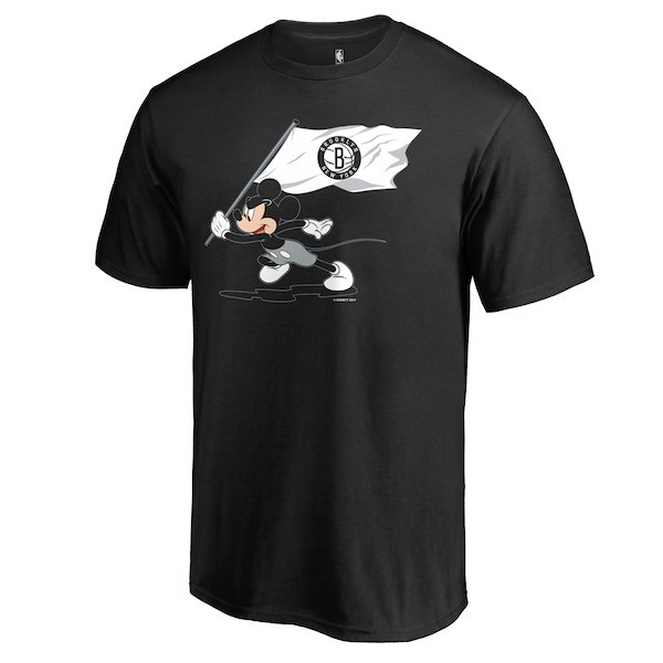 Men's Brooklyn Nets Fanatics Branded Black Disney Fly Your Flag T-Shirt