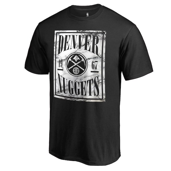 Men's Denver Nuggets Fanatics Branded Black Court Vision T-Shirt