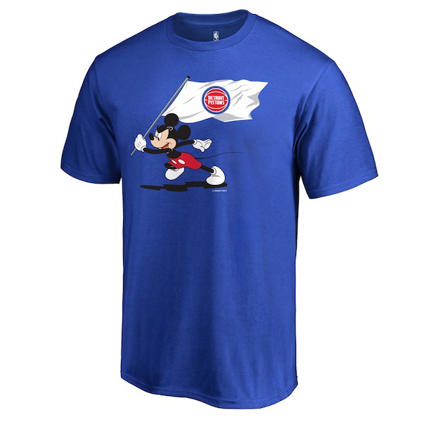 Men's Detroit Pistons Fanatics Branded Blue Disney Fly Your Flag T-Shirt