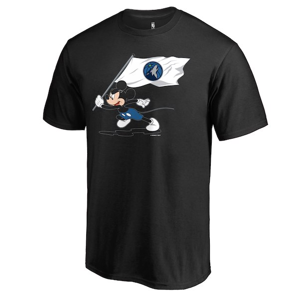 Men's Minnesota Timberwolves Fanatics Branded Black Disney Fly Your Flag T-Shirt