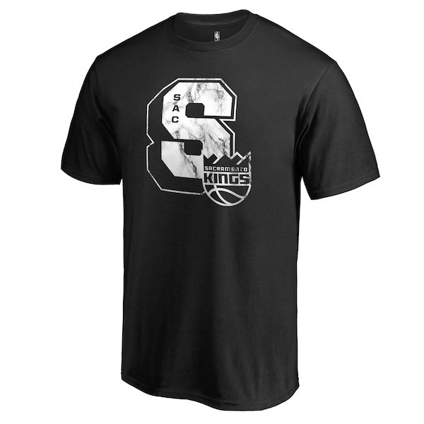 Men's Sacramento Kings Fanatics Branded Black Letterman T-Shirt