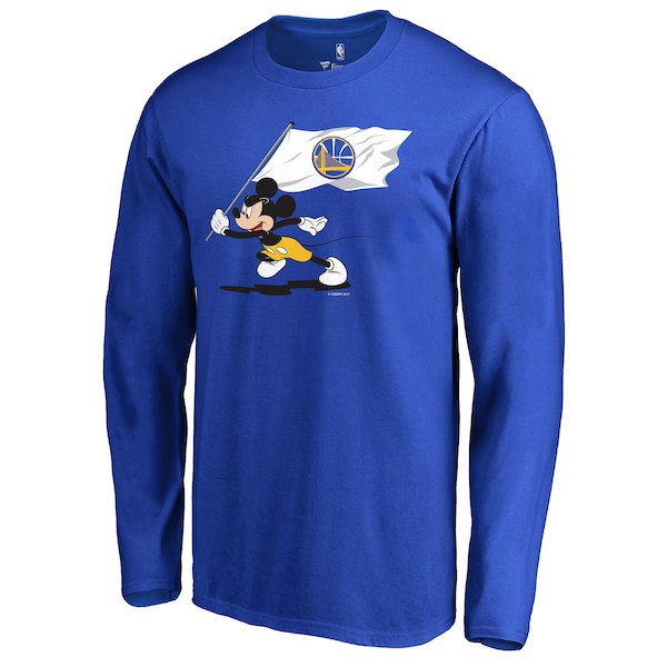Men's Golden State Warriors Fanatics Branded Royal Disney Fly Your Flag Long Sleeve T-Shirt