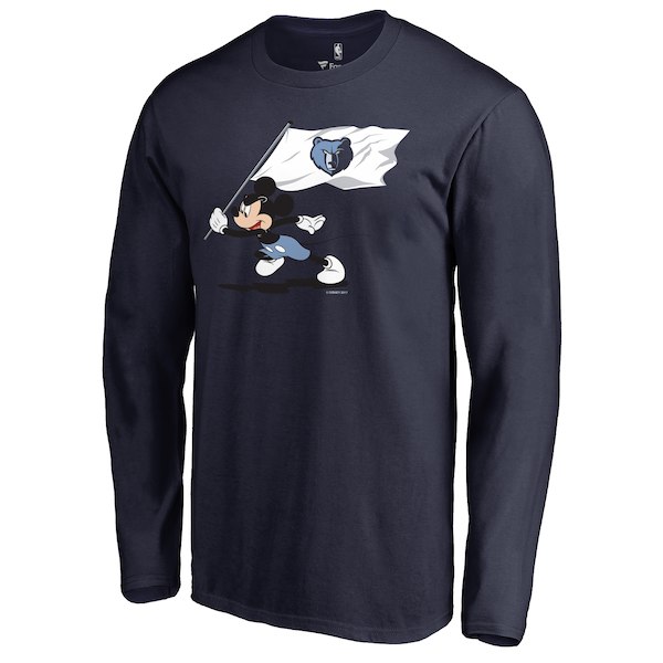 Men's Memphis Grizzlies Fanatics Branded Navy Disney Fly Your Flag Long Sleeve T-Shirt