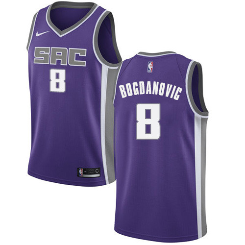 Women's Sacramento Kings #8 Bogdan Bogdanovic Purple Basketball Swingman Icon Edition Jersey