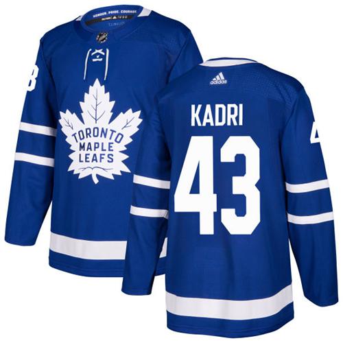 Youth Adidas Maple Leafs #43 Nazem Kadri Blue Home Authentic Stitched NHL Jersey