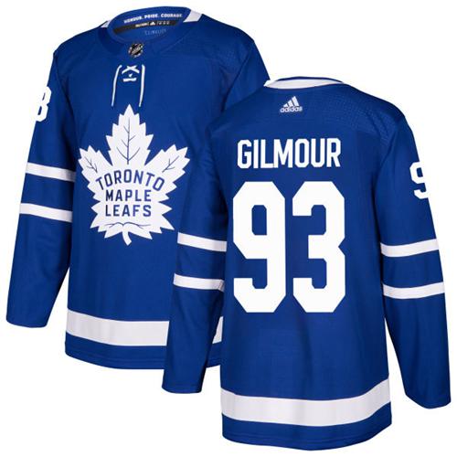 Youth Adidas Maple Leafs #93 Doug Gilmour Blue Home Authentic Stitched NHL Jersey