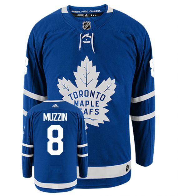 Men's Adidas Toronto Maple Leafs #8 Jake Muzzin Royal Blue NHL Home Authentic Jersey
