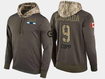 Nike Winnipeg Jets 9 Andrew Copp Olive Salute To Service Pullover Hoodie