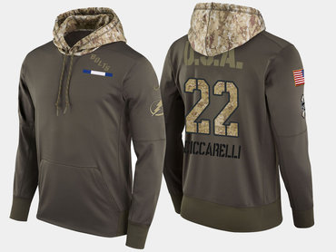 Nike Tampa Bay Lightning 22 Dino Ciccarelli Retired Olive Salute To Service Pullover Hoodie