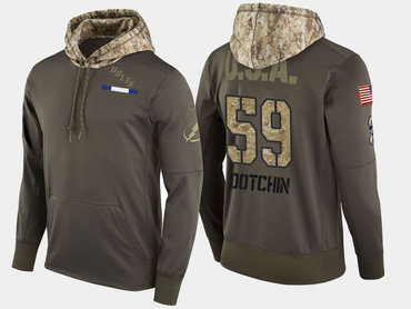 Nike Tampa Bay Lightning 59 Jake Dotchin Olive Salute To Service Pullover Hoodie