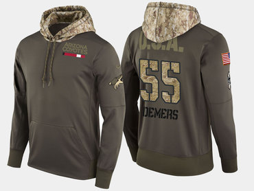 Nike Arizona Coyotes 55 Jason Demers Olive Salute To Service Pullover Hoodie