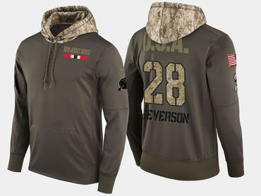 Nike New Jersey Devils 28 Damon Severson Olive Salute To Service Pullover Hoodie