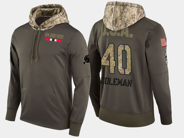Nike New Jersey Devils 40 Blake Coleman Olive Salute To Service Pullover Hoodie