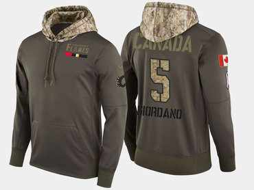 Nike Calgary Flames 5 Mark Giordano Olive Salute To Service Pullover Hoodie