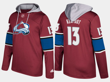 Adidas Colorado Avalanche 13 Alexander Kerfoot Name And Number Burgundy Hoodie