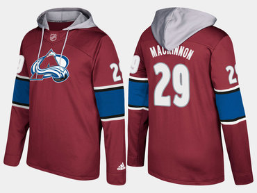 Adidas Colorado Avalanche 29 Nathan Mackinnon Name And Number Burgundy Hoodie
