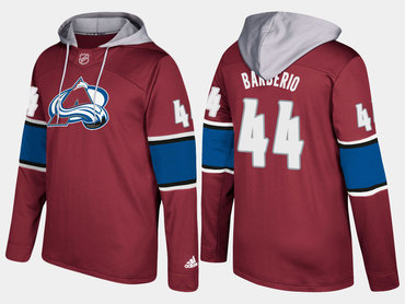 Adidas Colorado Avalanche 44 Mark Barberio Name And Number Burgundy Hoodie