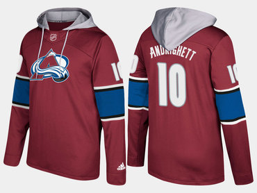 Adidas Colorado Avalanche 10 Sven Andrighetto Name And Number Burgundy Hoodie