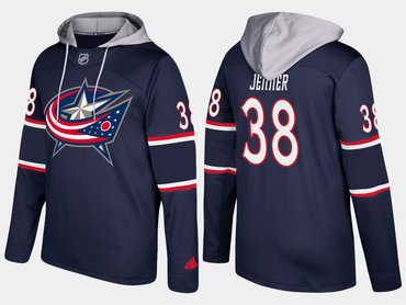 Adidas Columbus Blue Jackets 38 Boone Jenner Name And Number Navy Hoodie