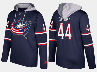 Adidas Columbus Blue Jackets 44 Taylor Chorney Name And Number Navy Hoodie