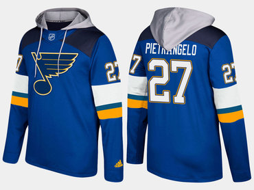 Adidas St. Louis Blues 27 Alex Pietrangelo Name And Number Blue Hoodie