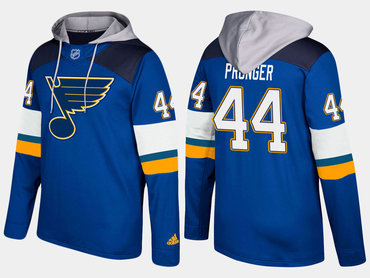 Adidas St. Louis Blues 44 Chris Pronger Retired Blue Name And Number Hoodie
