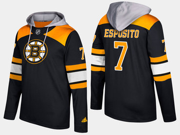 Adidas Boston Bruins 7 Phil Esposito Retired Black Name And Number Hoodie