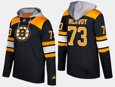 Adidas Boston Bruins 73 Charlie Mcavoy Name And Number Black Hoodie