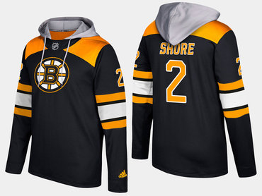 Adidas Boston Bruins 2 Eddie Shore Retired Black Name And Number Hoodie