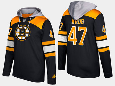 Adidas Boston Bruins 47 Torey Krug Name And Number Black Hoodie