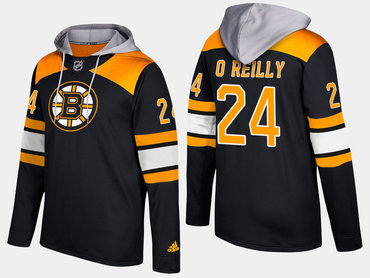 Adidas Boston Bruins 24 Terry O'Reilly Retired Black Name And Number Hoodie