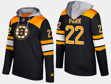 Adidas Boston Bruins 22 Brad Park Retired Black Name And Number Hoodie