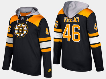 Adidas Boston Bruins 46 David Krejci Name And Number Black Hoodie
