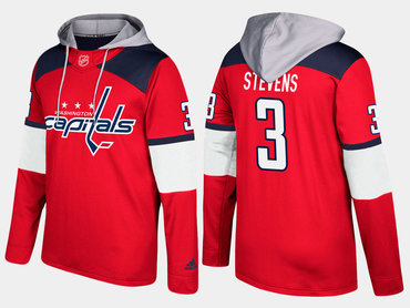 Adidas Washington Capitals 3 Scott Stevens Retired Red Name And Number Hoodie