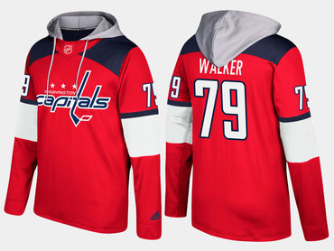 Adidas Washington Capitals 79 Nathan Walker Name And Number Red Hoodie