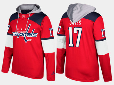 Adidas Washington Capitals 17 Adam Oates Retired Red Name And Number Hoodie