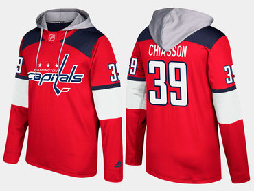 Adidas Washington Capitals 39 Alex Chiasson Name And Number Red Hoodie