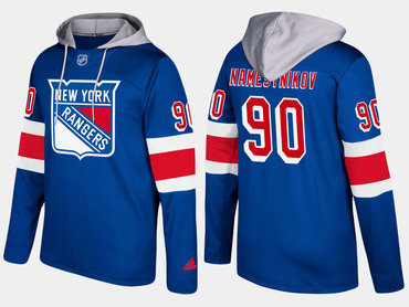 Adidas New York Rangers Vladislav 50 Namestnikov Name And Number Blue Hoodie